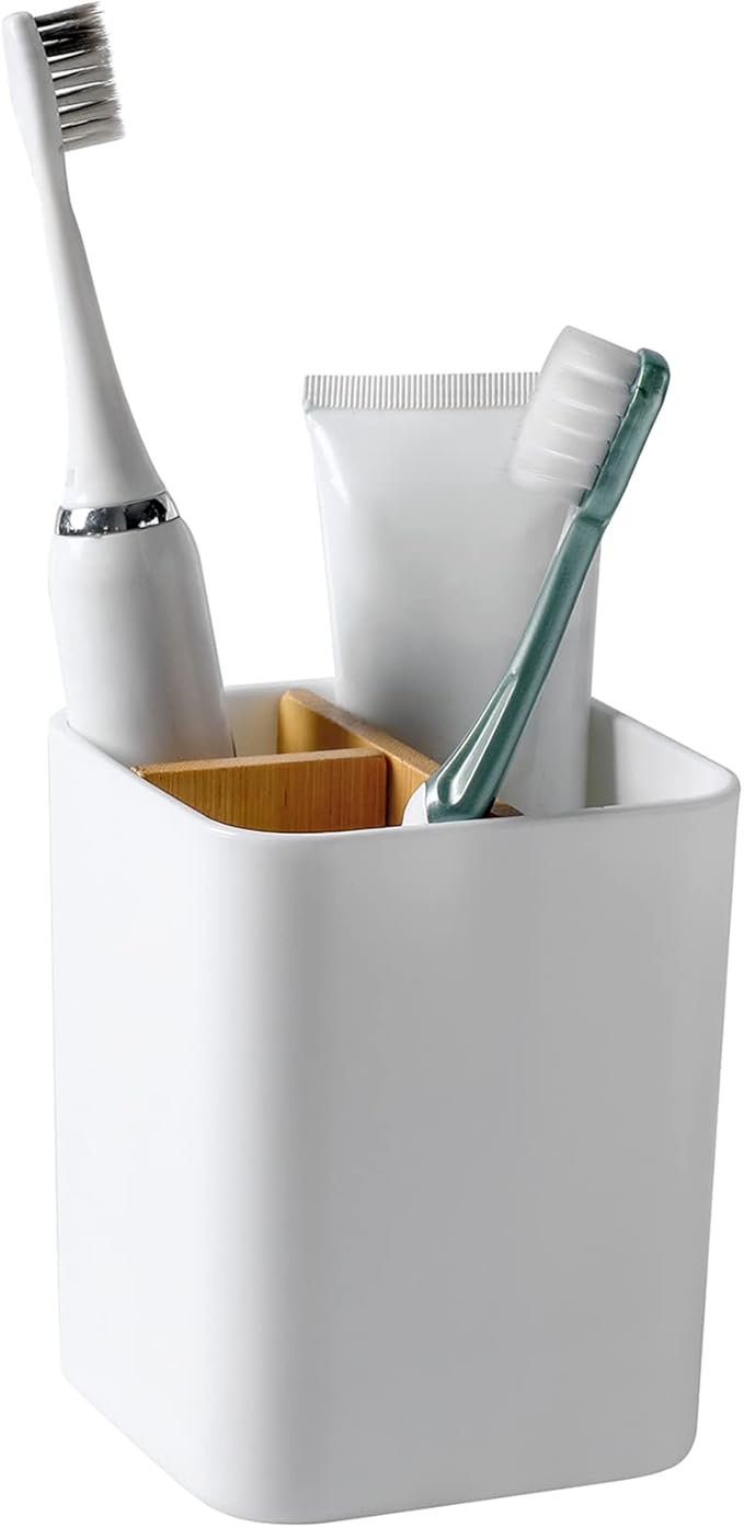 Toothbrush Holder for Bathrooms, 3 Slots Toothbrush and Toothpaste Holder
