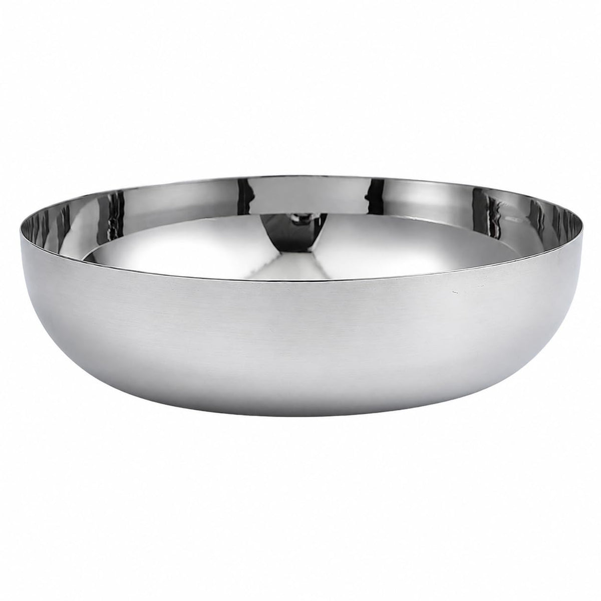 IMIKEYA Stainless Steel Serving Bowl 9.5 Inch Round Food Mixing Bowl for Salad Fruit Soup Pasta Ramen Basin Kitchen Accessory Home Decor