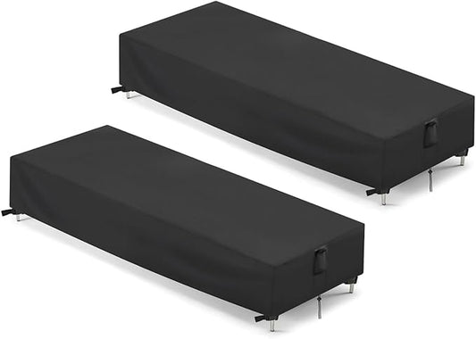 Chaise Lounge Covers, 2 Pack Waterproof Outdoor Lounge Chair Covers