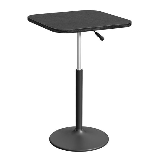 MAHANCRIS Bar Table, Height-Adjustable Pub Table 26.8-36.2 Inches, Cocktail Table with Base, Counter Height Tables for Small Space, Easy to Assemble, Black BTHB5501