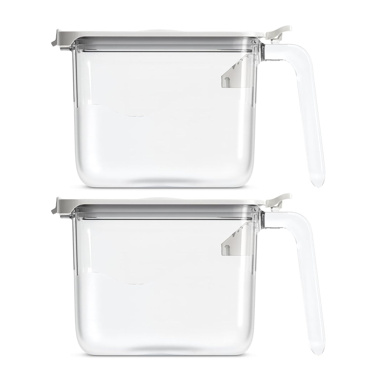 Mistifi Little Whale Seasoning Containers (Set of 2, White) – Airtight Spice Boxes with One-Press Lid & Built-In 2g Measuring Spoon, Food-Grade Storage Jars for Salt, Sugar & Spices