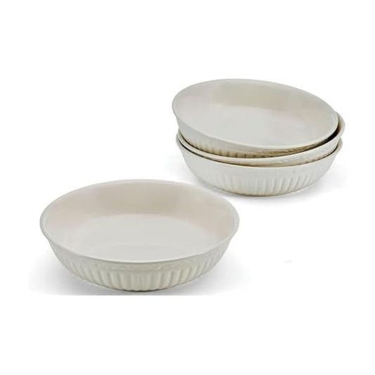Mikasa Italian Countryside Set of 4 Pasta Bowls, 9.25 Inch, Cream