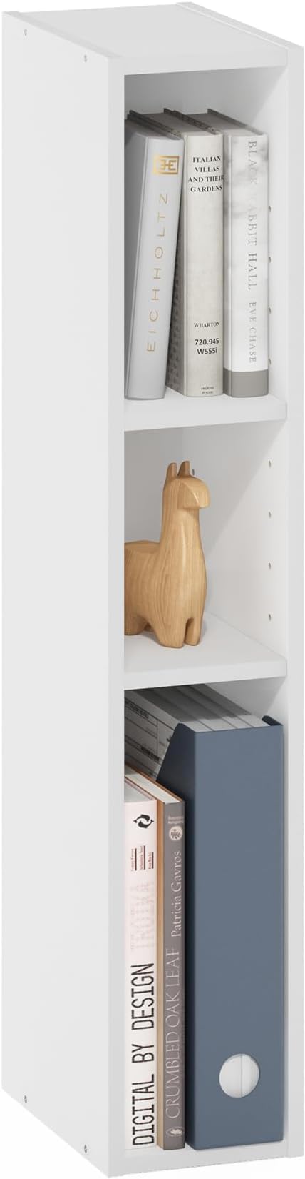 Furinno Fulda Book Shelf, 3-Tier Narrow Bookshelf, Bookcase