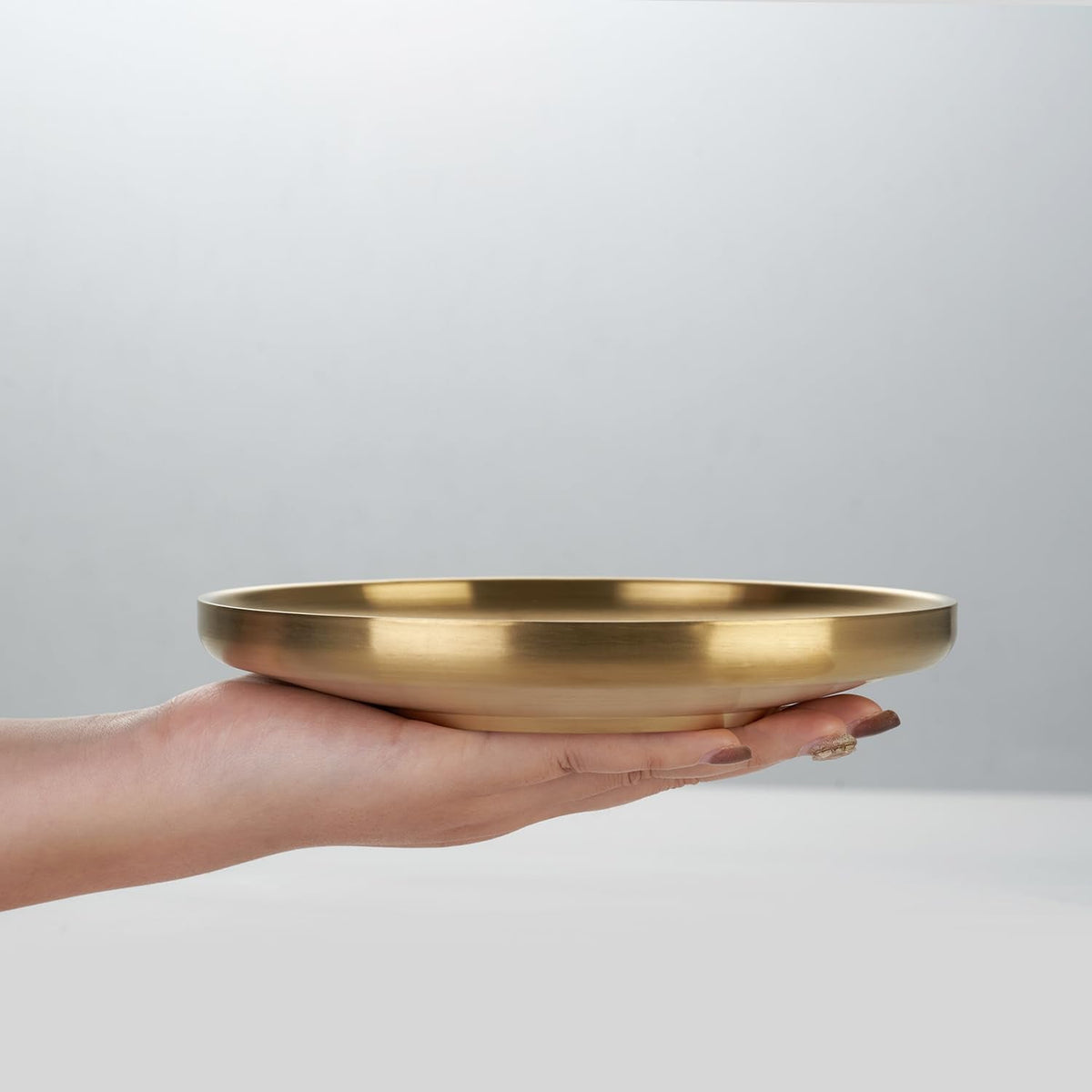 7.5 INCH Small Key Bowl for Entryway Table, Decorative Bowl for Keys, Catch All Bowl, Home Decor Accents (Gold)