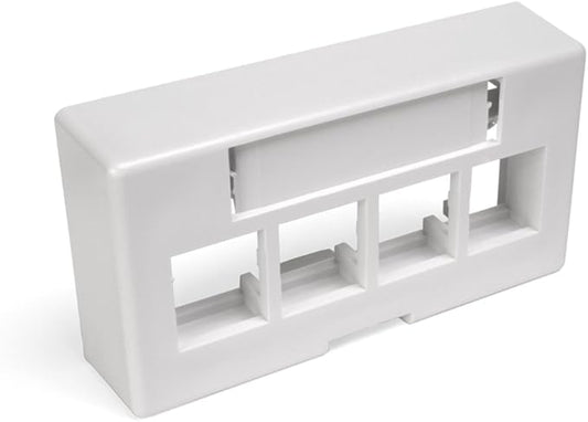 Leviton 4-Port QuickPort Extended Depth Modular Furniture Faceplate