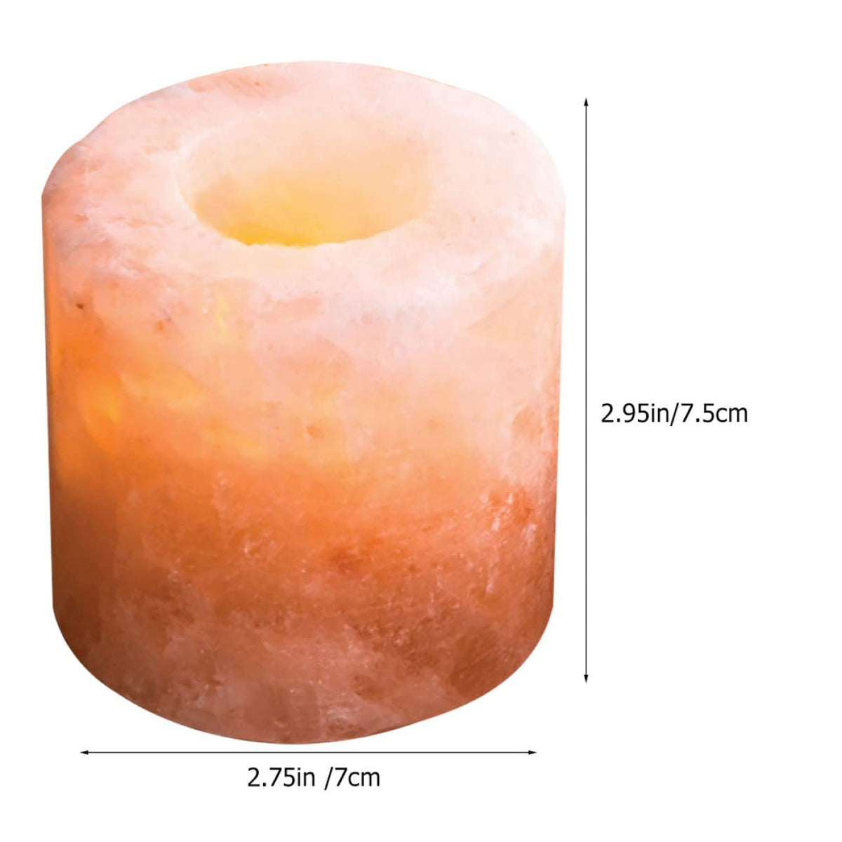 Sosoport Himalayan Crystal Salt Candle Holder Decorative Candlestick for Home Decor Meditation and Yoga for Living Room Bedroom and Outdoor Spaces