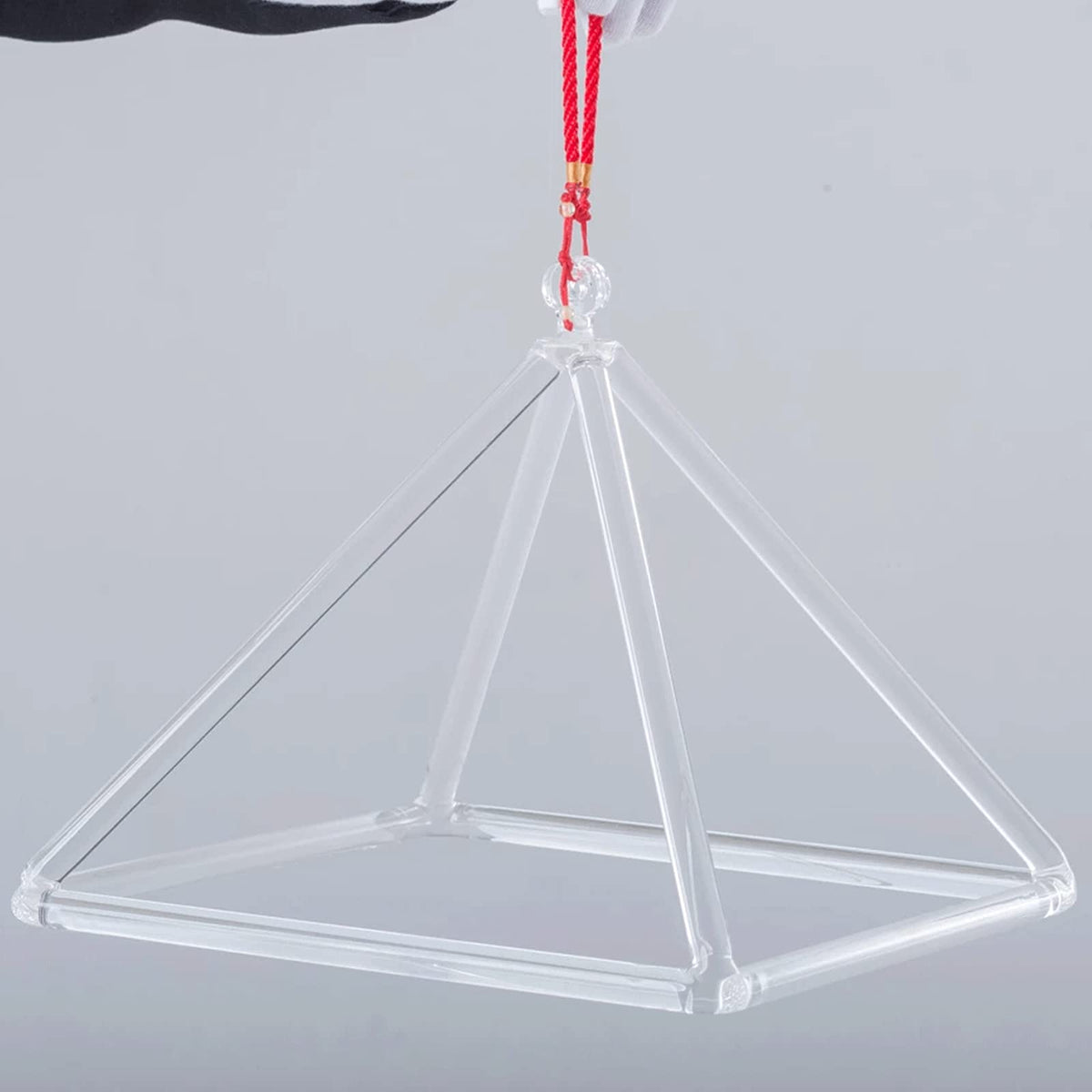 KACYDI Clear Quartz Crystal Singing Pyramid (3-20 Inch) Healing Musical Instrument with Carry Case Bag for Sound Healing Meditation