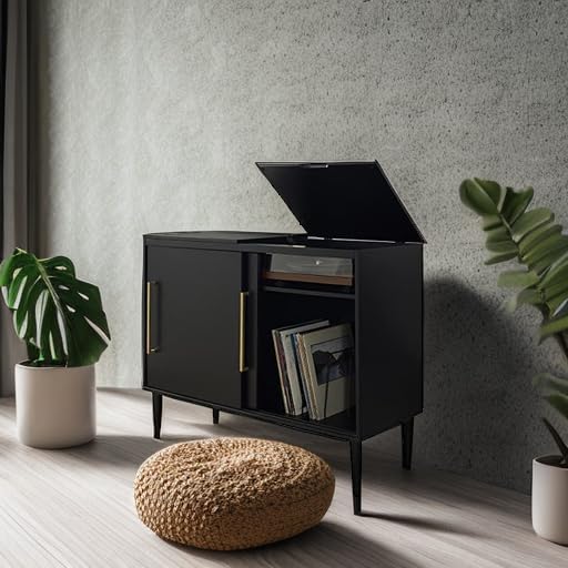 Crosley Furniture Everett Media Console and Record Player Stand