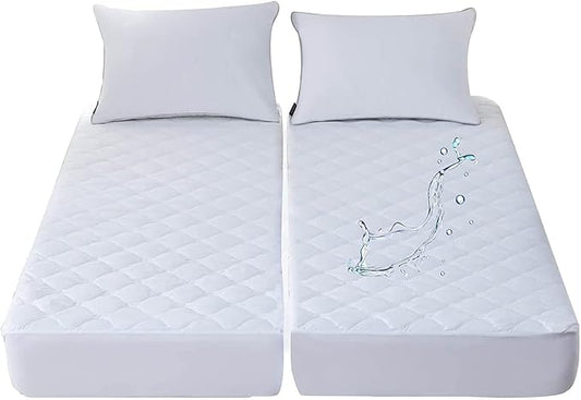 Waterproof Quilted Split California King Mattress Protector Pad