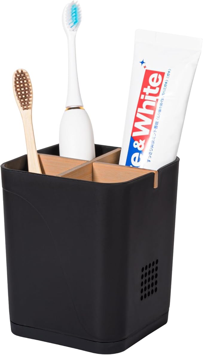 Toothbrush Holders Drainage for Bathrooms, 4 Slots Tooth Brushing Holder