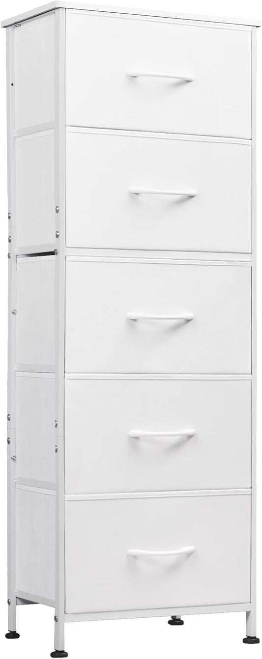 WLIVE Fabric Dresser, 5-Drawer Tall Dressers