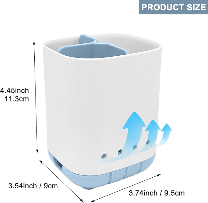 Toothbrush Holder for Bathroom, Plastic Detachable for Easy Cleaning