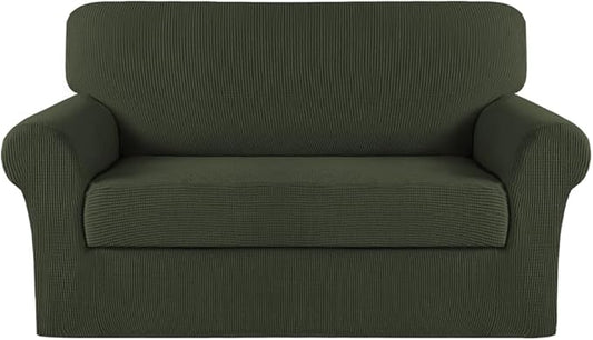 Turquoize Stretch Sofa Slipcover 2 Pieces Sofa Cover Couch Cover
