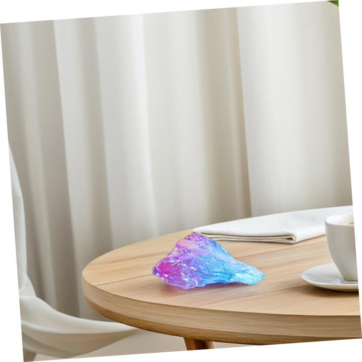 YOSADIER Natural Crystal Stone Column Ornament 2.16 Inch Clear Decorative Art Craft for Home Office Desktop Meditation and Collectible Gift