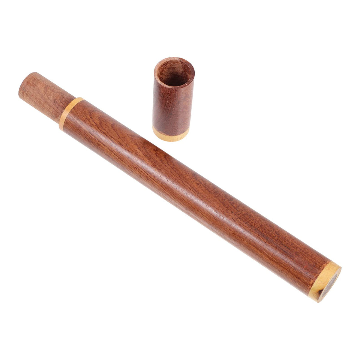 ARTIBETTER 3-Pack Smooth Natural Incense Tube Holder Set Compact 9.44In Wooden Incense Stick Storage Canisters with Simple Lid for Home Decor Meditation and Aromatherapy