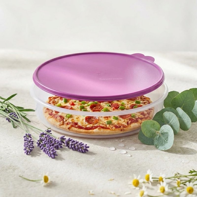 Tupperware 12" Round Container with Seal (Raddish)