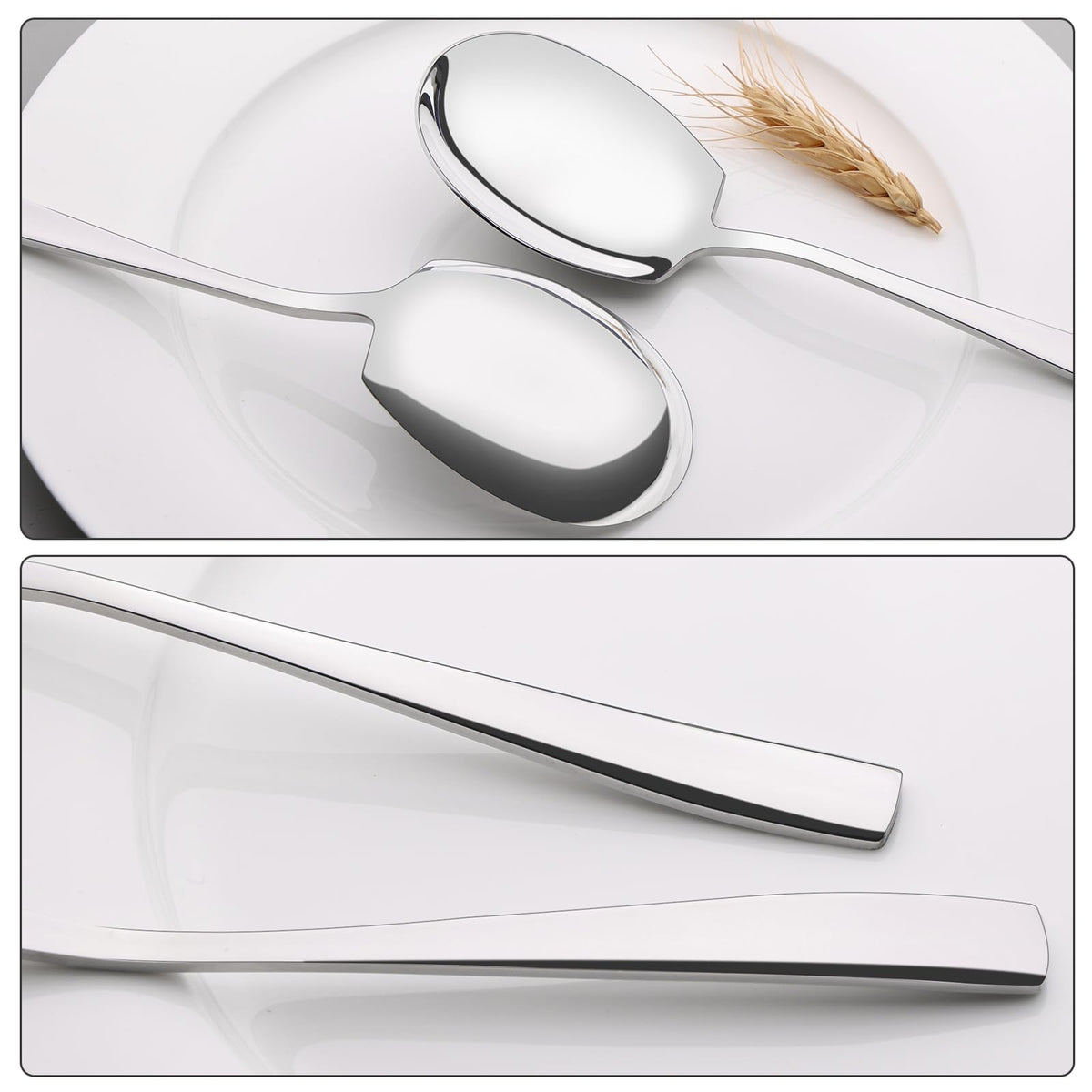 Ewingger 6 Pieces Stainless Steel Serving Spoons, Large Buffet Serving Spoons