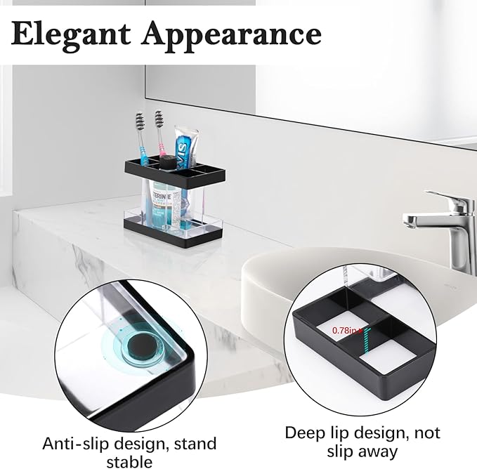 Toothbrush Holders for Bathrooms Countertop Organizer