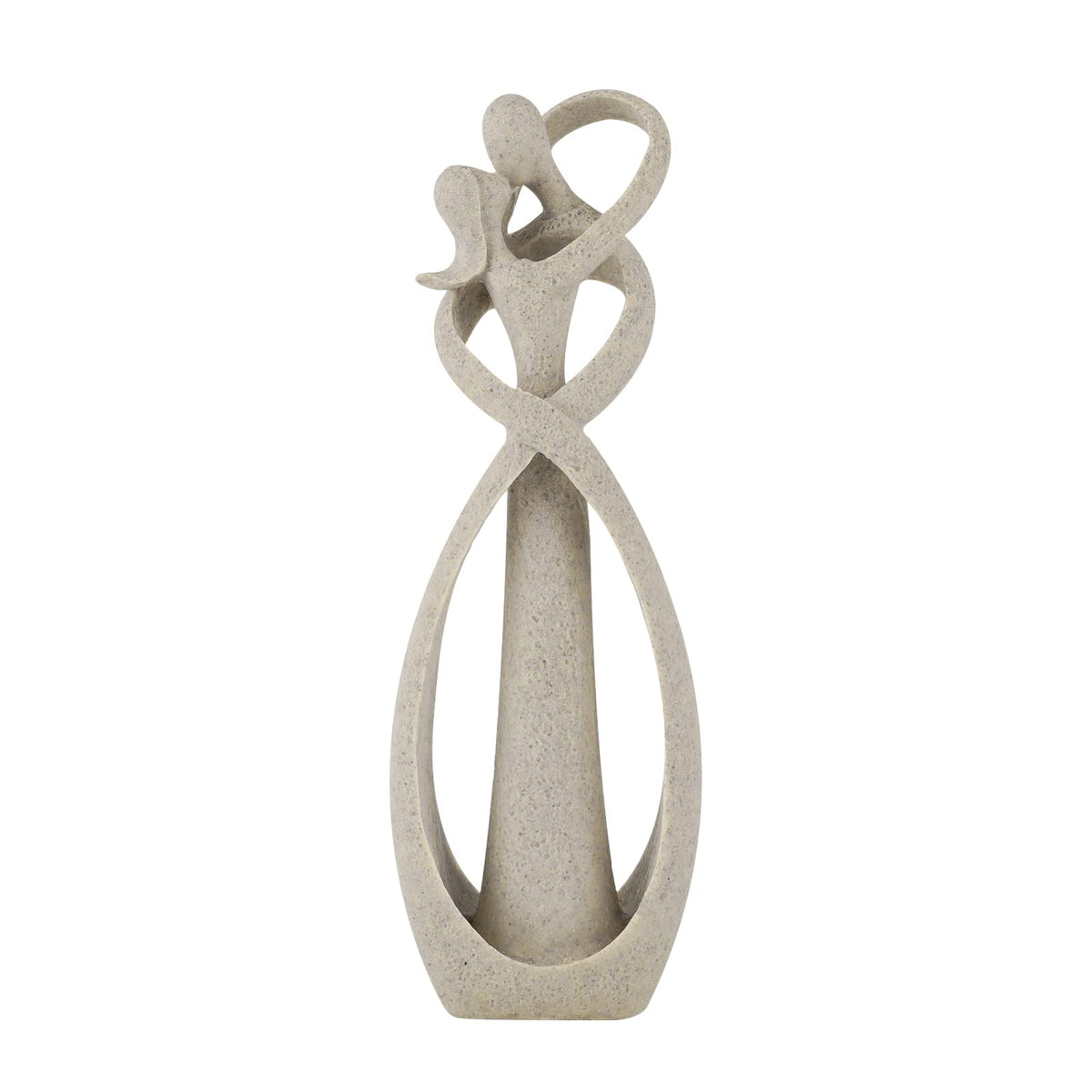 Trycooling Kissing Lovers Statue Abstract Sculpture Resin Statues for Home Decor Modern Home Office Desktop Shelf Bookshelf Decor (Sandstone, Small)