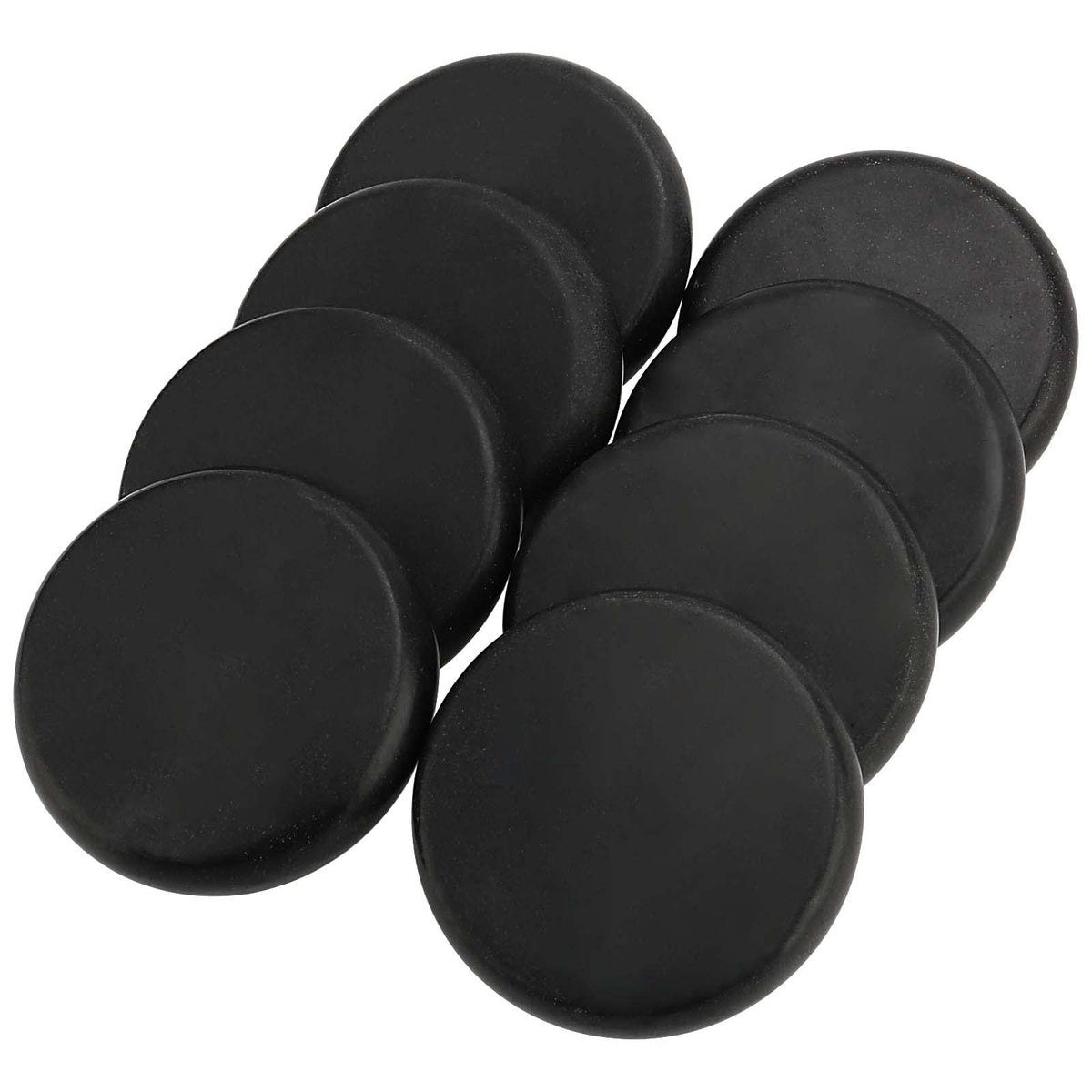 SOUJAP 22 Pack 3.15 Inch Basalt Massage Stones, Large Massage Hot Round Stones, Black Essential Basalt Rocks for Relaxation, Home Spa
