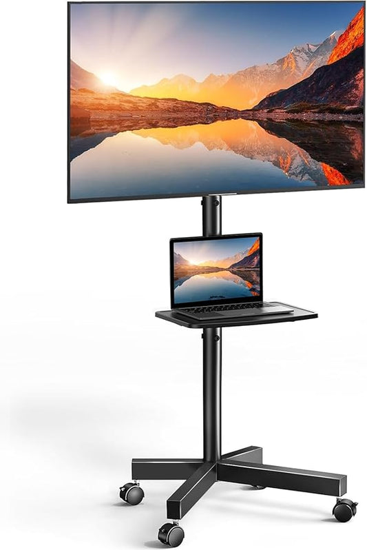 PERLESMITH Rolling TV Stand on Wheels