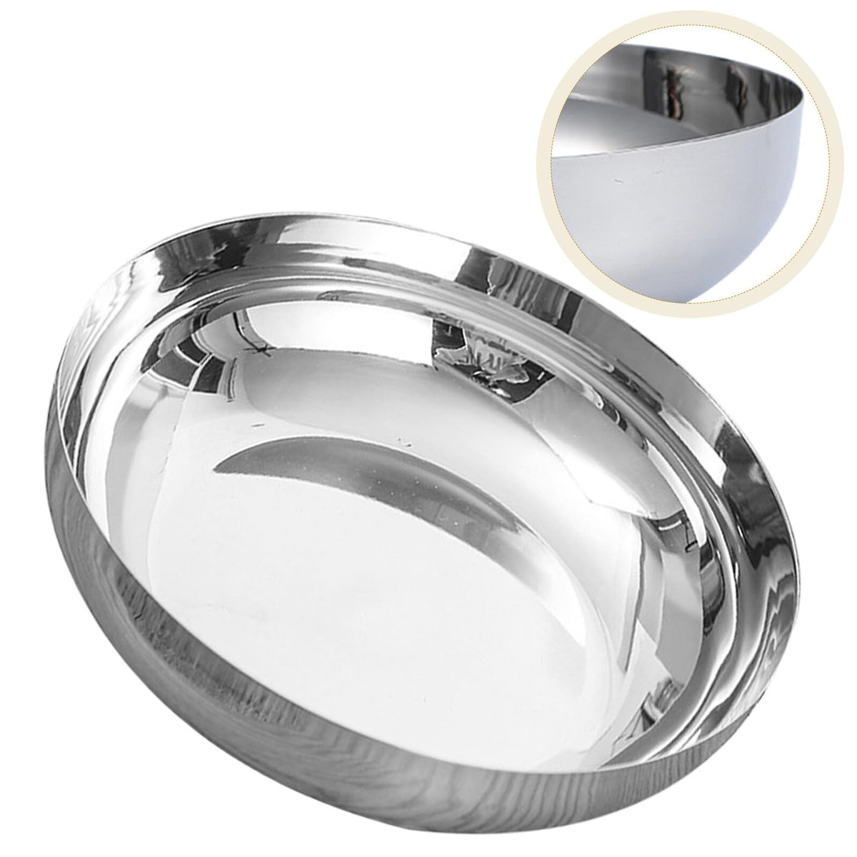 CALLARON 75oz Stainless Steel Mixing Bowls - 9.4 inch Large Metal Serving Bowl, Non-Slip Silver Decorative Bowl for Salad, Pasta, Soup, Fruit, Dishwasher Safe