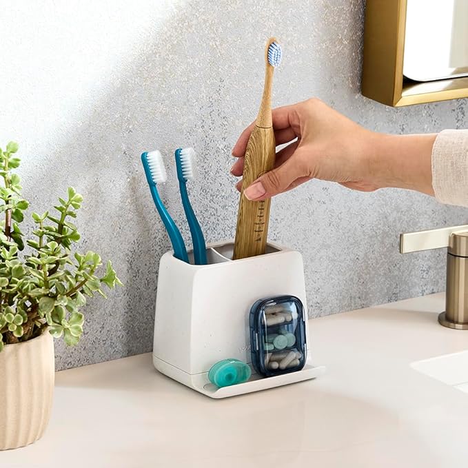 YouCopia The Ledge Toothbrush Holder, Bathroom Vanity Counter Organizer