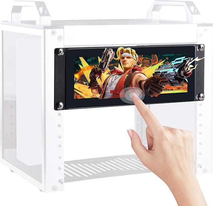 GeeekPi 7.84 inch 1280x400 LCD Touch Screen 2U Rack Mount Monitor