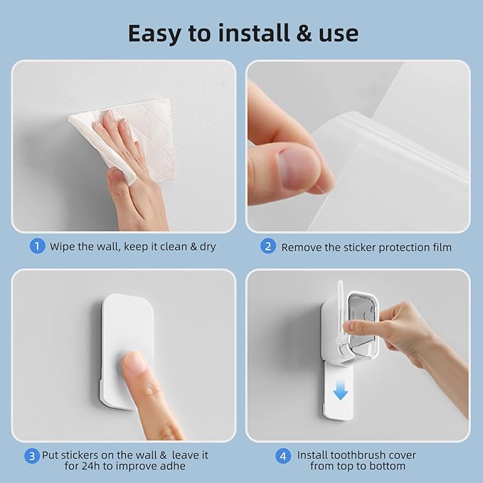 Travel Toothbrush Cover 2PCS Thickened, Electric Toothbrush Covers Caps