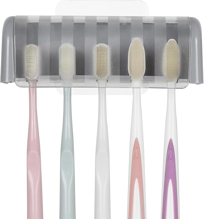 LUEXBOX 5 Slots Wall Mount Toothbrush Holder