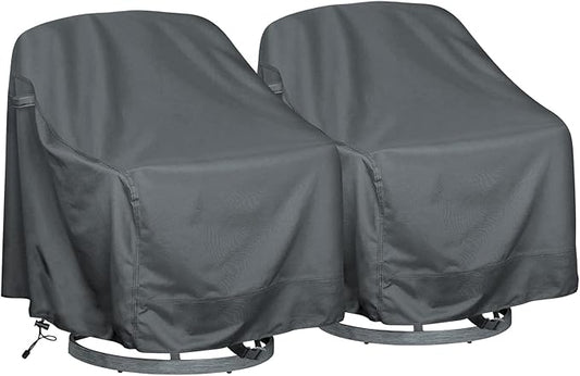 Outdoor Swivel Lounge Chair Cover 2 Pack, Waterproof Heavy Duty Outdoor Chair