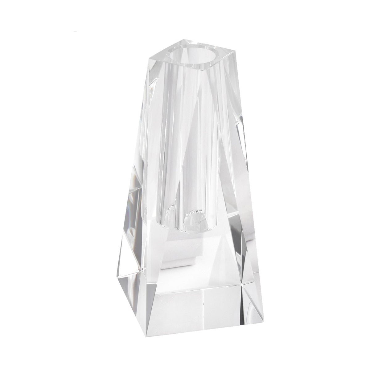 Kitcom Small Crystal Flower/Bud Vase 6.3Inch, Elegant Floral Display for Home & Weddings, Comes with Gift Box