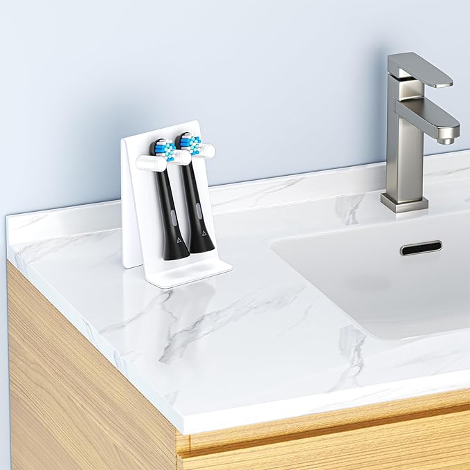 Electric Toothbrush Head Holder Adhesive or Tabletop, Tooth Brush Holder