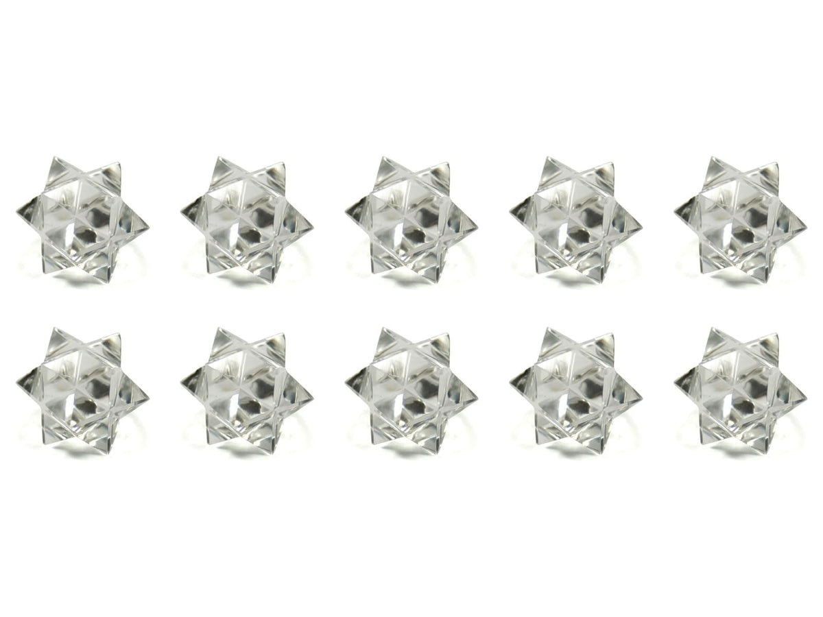 Jet International 12 Point Crystal Merkaba Set of 5 – Natural Healing Gemstone Stars for Reiki, Meditation, Chakra Balancing & Positive Energy – Sacred Geometry Crystal Grid Set