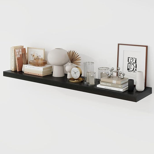 Acovy 48 Inch Floating Shelves, 9.3" Deep Floating Shelf Wall Mounted, Rustic