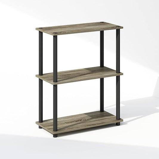 Furinno Turn-N-Tube Book Shelf, 3-Tier Bookshelf, Bookcase