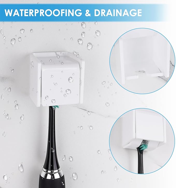 2 PCS Toothbrush Holder Wall Mounted