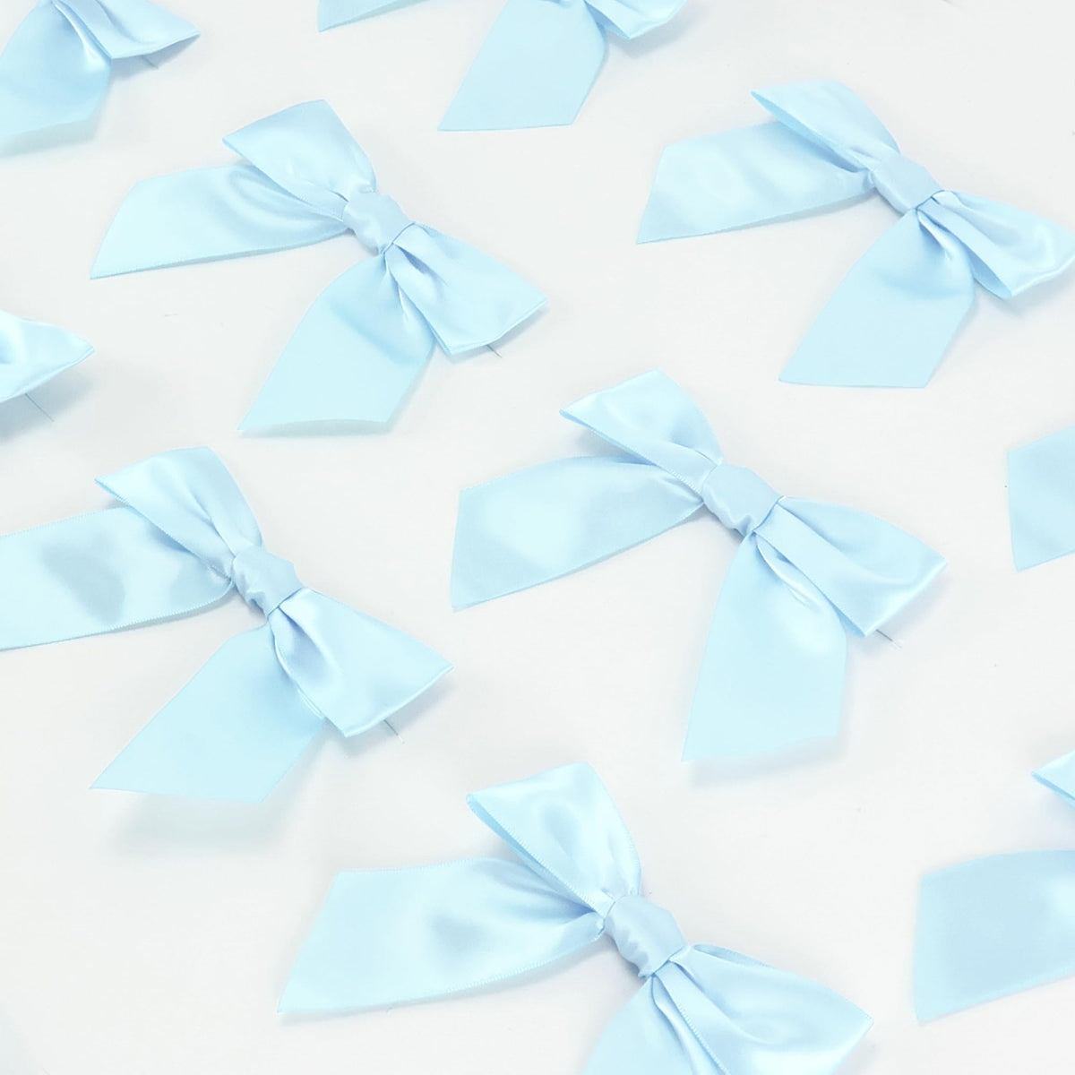 AIMUDI Blue Bows for Baby Shower 4.5" Pre-Tied Baby Blue Bows with Twist Ties Light Blue Ribbon Bows for Crafts Premade Bows for Gift Wrap Christmas Tree Wedding Decor Gender Reveal Party - 36 PCs