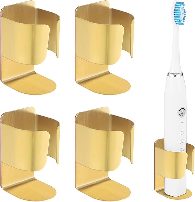 Electric Toothbrush Holder, 304 Stainless Steel Wall Mounted Self Adhesive