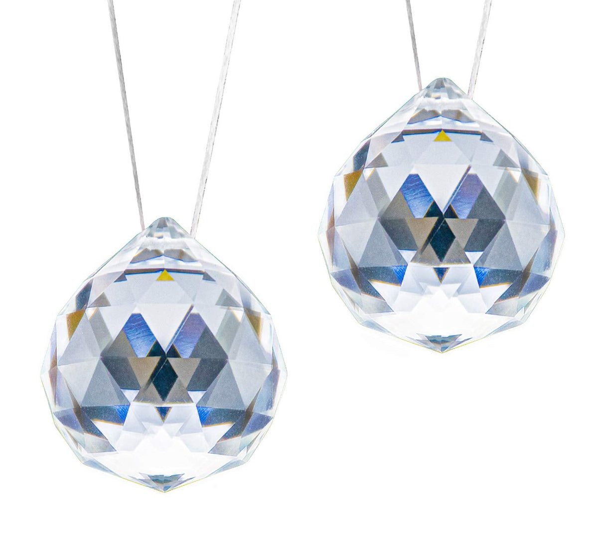 Yesland 20 Pack Upgraded Crystal Ball Prism 40mm / 1.57 Inch Decorative Ball - Suncatcher Rainbow Pendants Maker - Perfect for Chandelier Window & Wedding Decoration