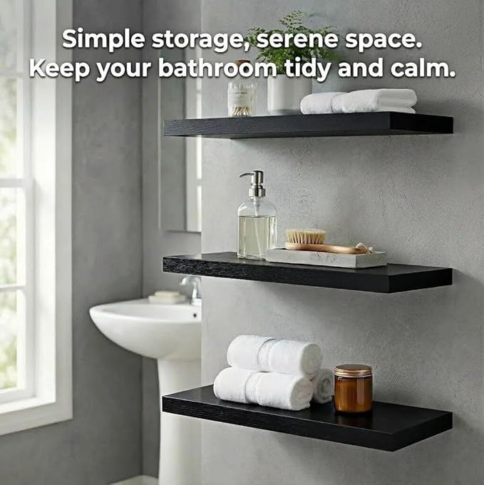 SAUMONIERES Floating Shelves Wall Shelf Solid Wood
