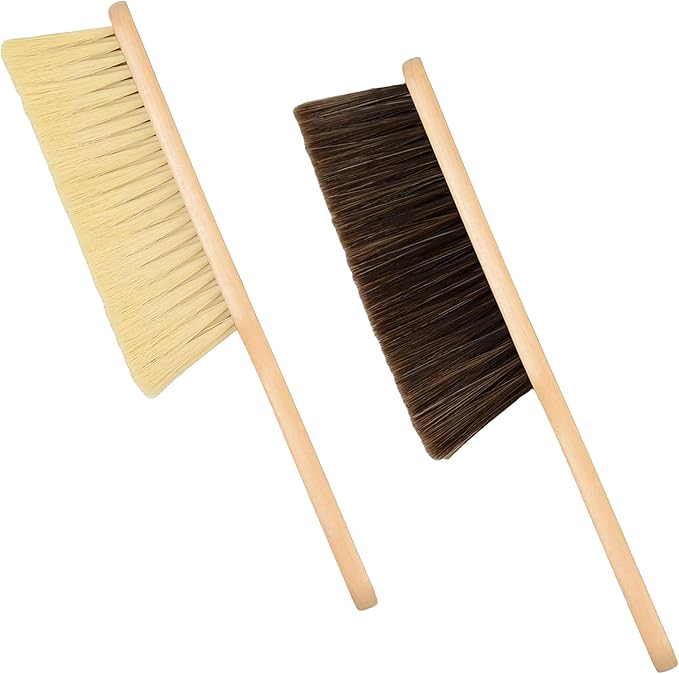 2 Pieces Woooden Dust Brush Hand Broom Bench Brush