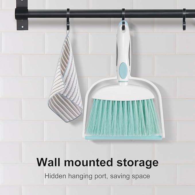 NACENA Small Dust Pan and Brush Set, Mini Broom and Dustpan Set Small Hand