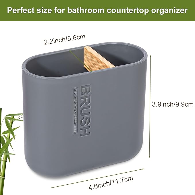 Toothbrush Holders Bamboo Electric Toothbrush Holder Bathroom Storage Organizer