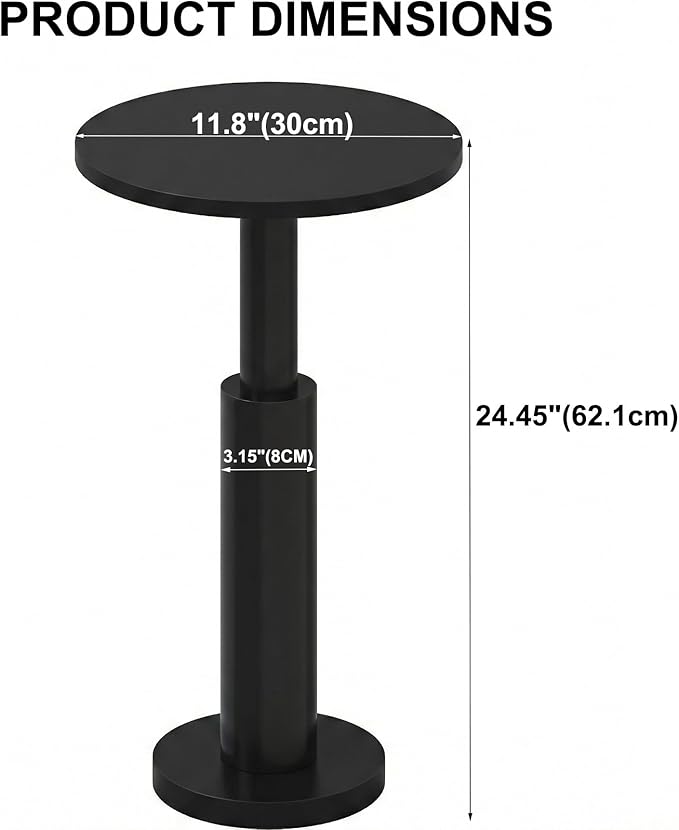 LAATOOREE Small Round Side Tables Set of 2, Drink Tables, Accent Coffee Tables