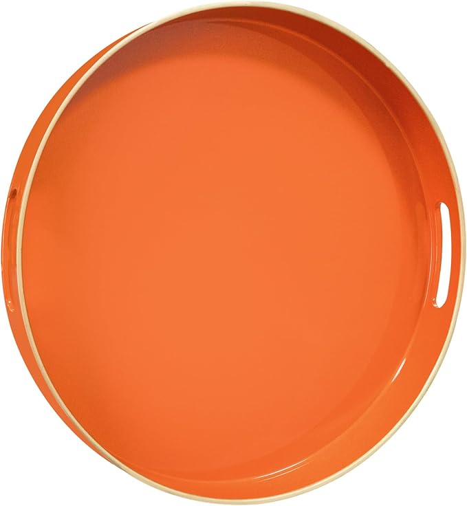 MAONAME 13" Round Tray, Modern Decorative Trays