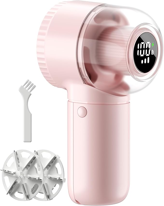 Fabric Shaver with Lint Brush, Large Lint Shaver with Digital Display, 3-Speeds