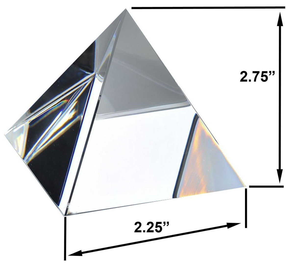 Amlong Crystal Clear Pyramid 2.3 inch with Gift Box