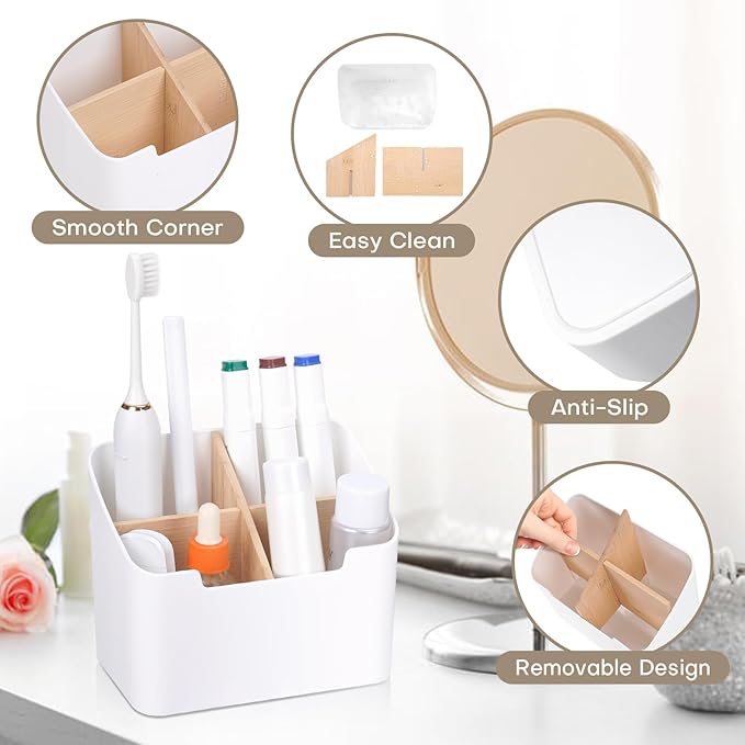 Toothbrush Holders for Bathrooms, Electric Toothbrush and Toothpaste Holder