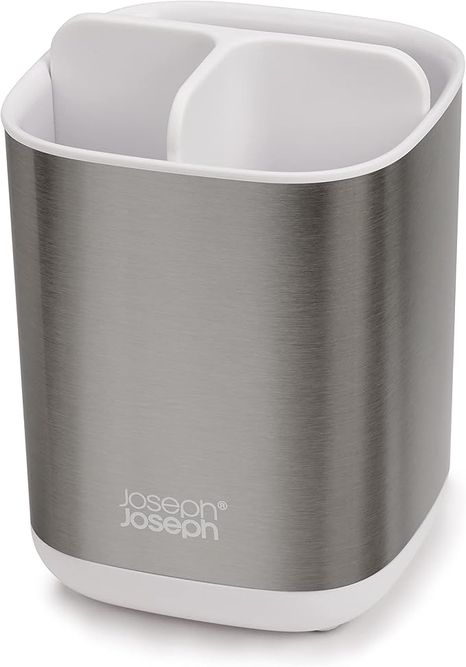 Joseph Joseph EasyStore Stainless-Steel Toothbrush Holder Bathroom Storage